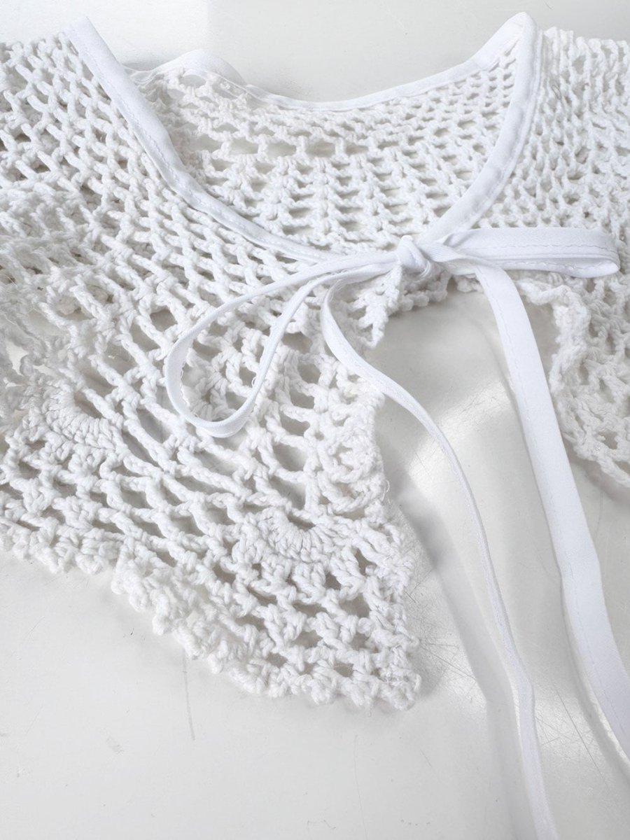 vintage handmade crochet knit collar | rework - good market thrift store