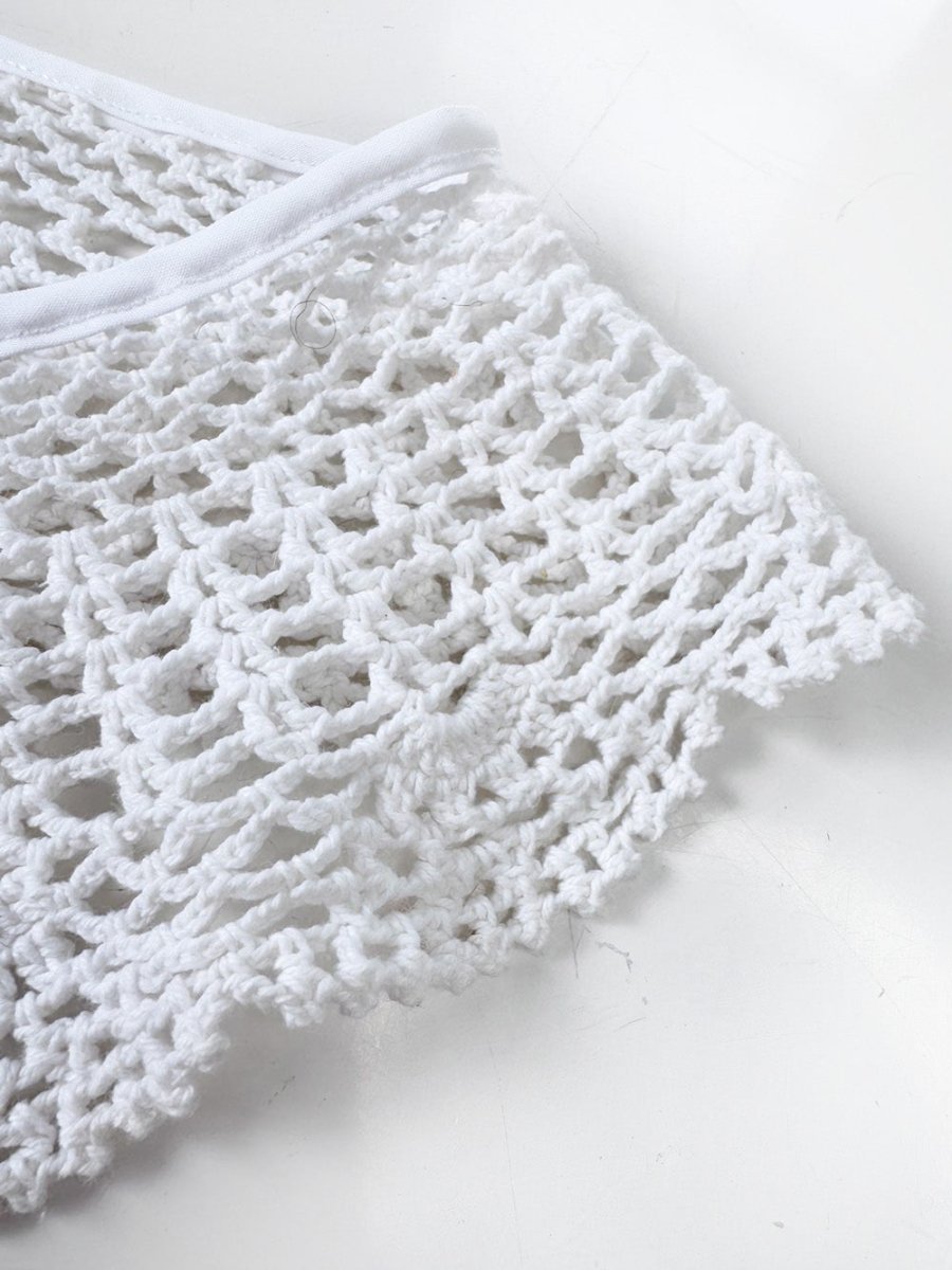 vintage handmade crochet knit collar | rework - good market thrift store