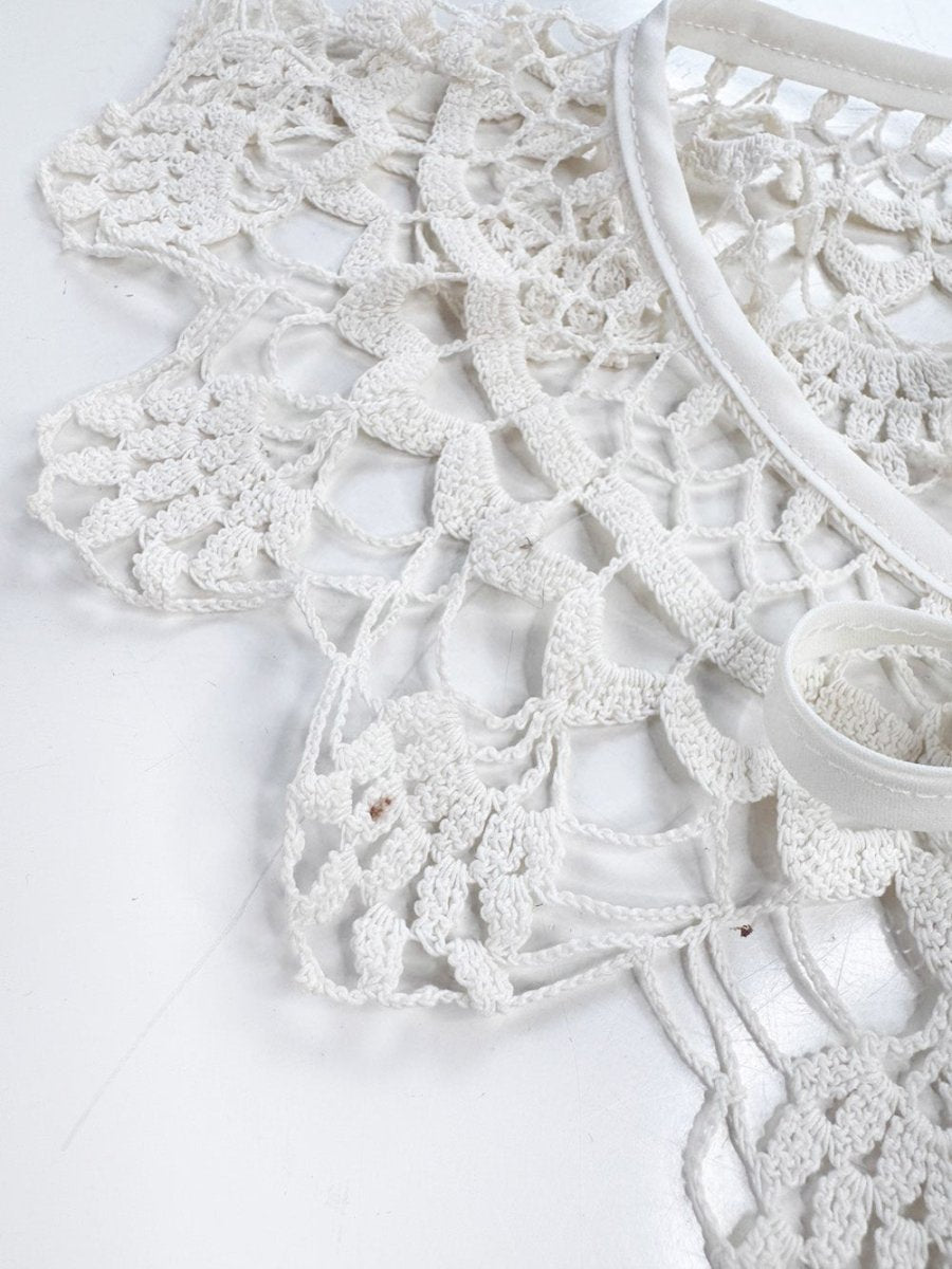 vintage handmade crochet knit collar | rework - good market thrift store