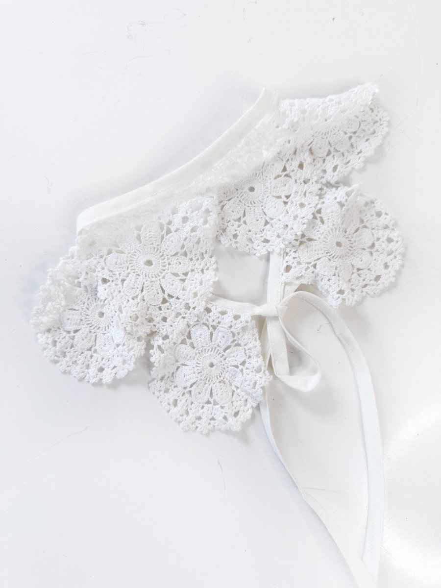 vintage handmade crochet knit collar | rework - good market thrift store