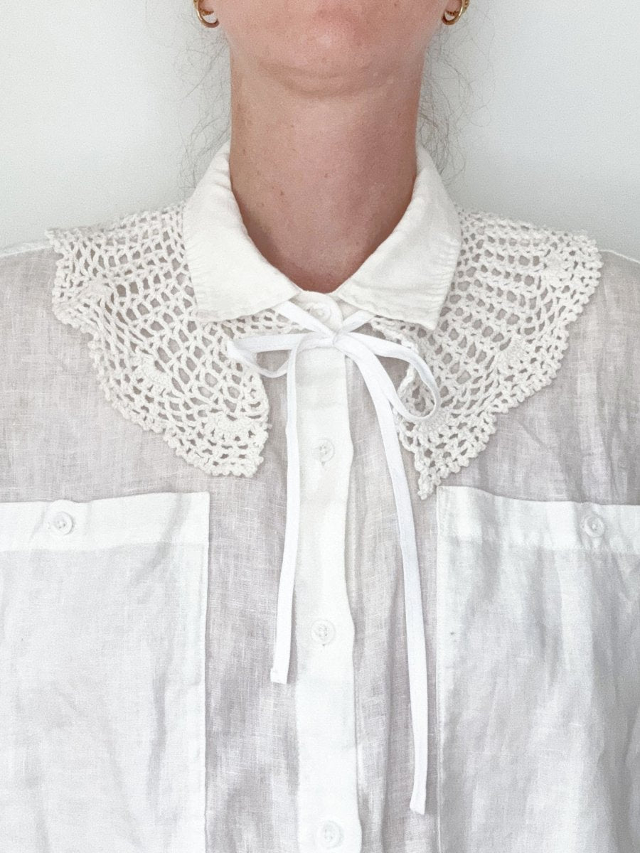vintage handmade crochet knit collar | rework - good market thrift store