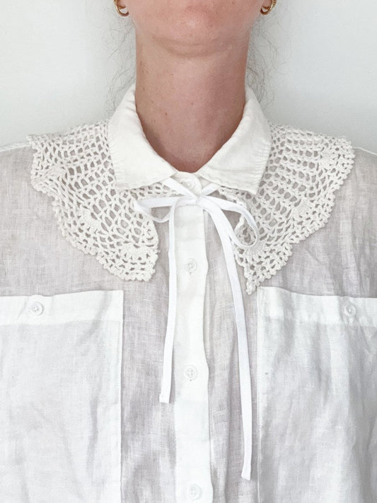 vintage handmade crochet knit collar | rework - good market thrift store