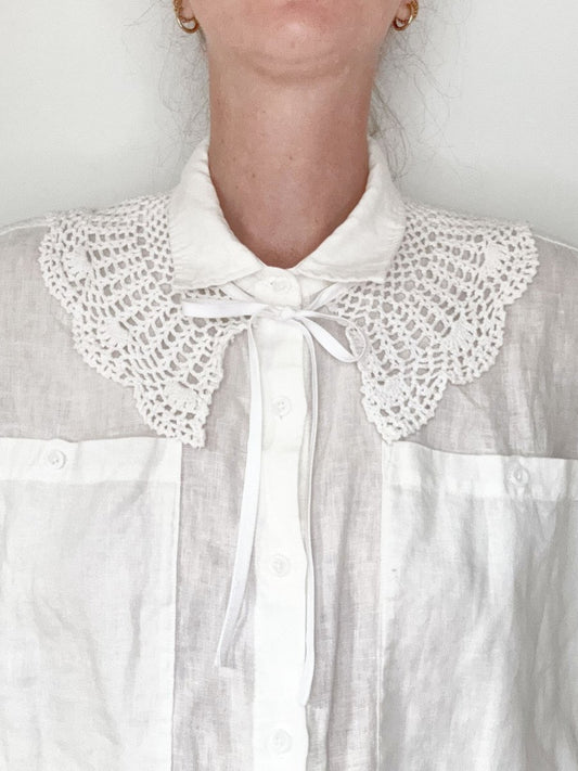 vintage handmade crochet knit collar | rework - good market thrift store