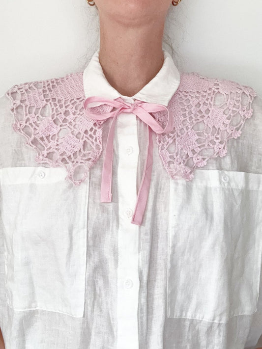 vintage handmade crochet knit collar | rework - good market thrift store