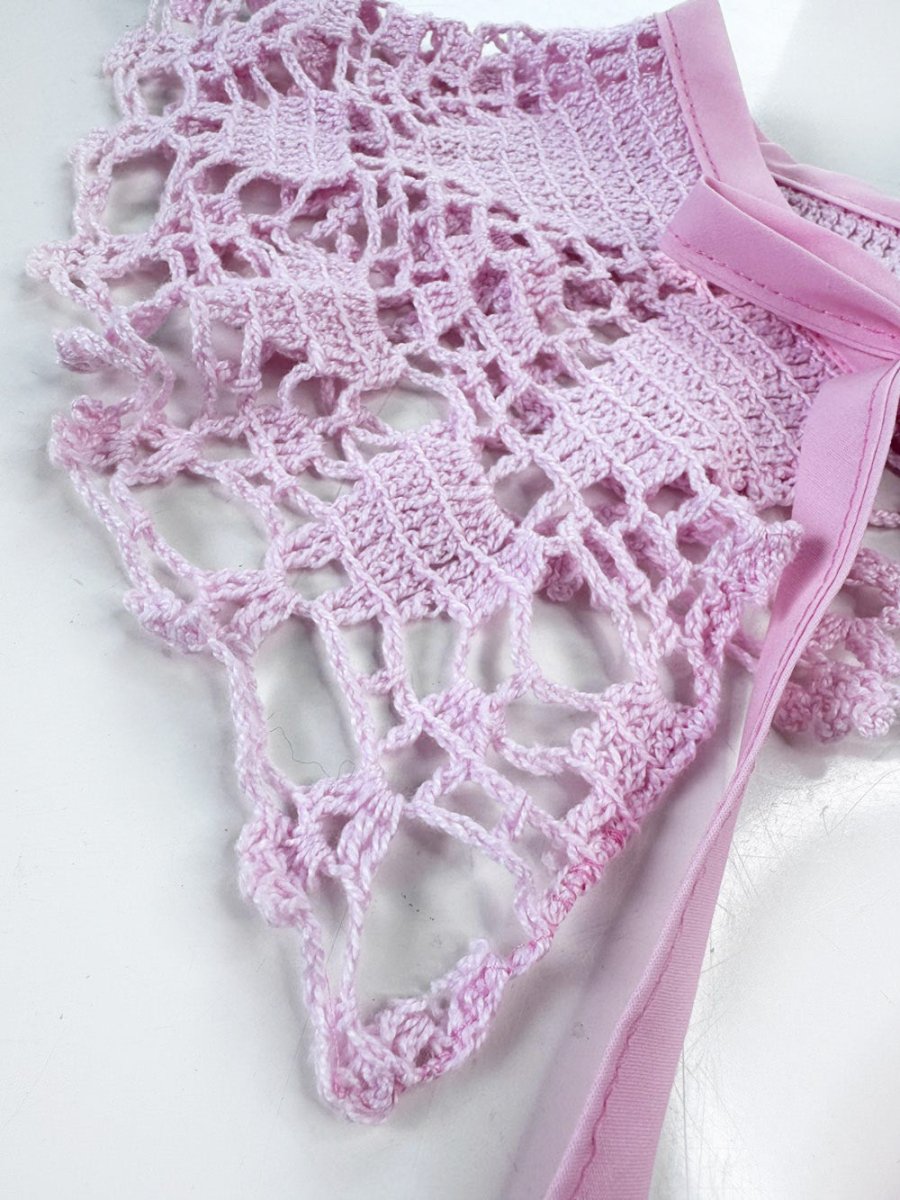 vintage handmade crochet knit collar | rework - good market thrift store