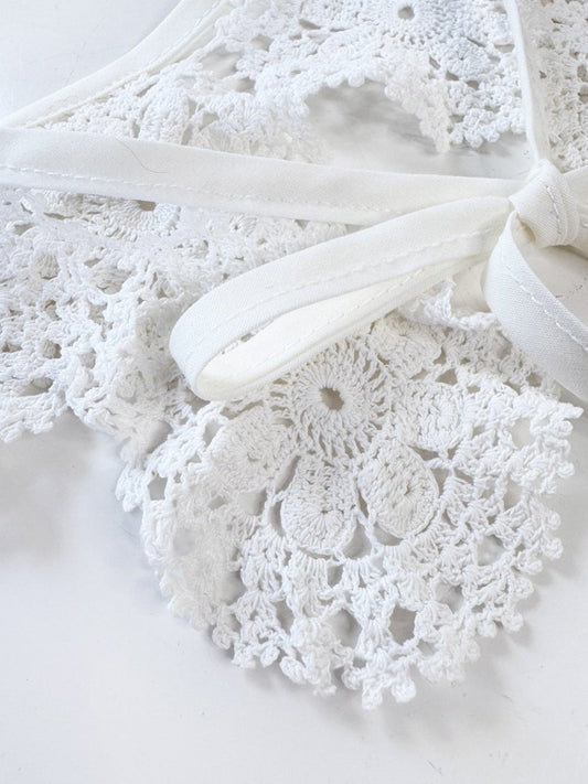 vintage handmade crochet knit collar | rework - good market thrift store
