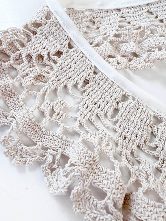 vintage handmade crochet knit collar | rework - good market thrift store