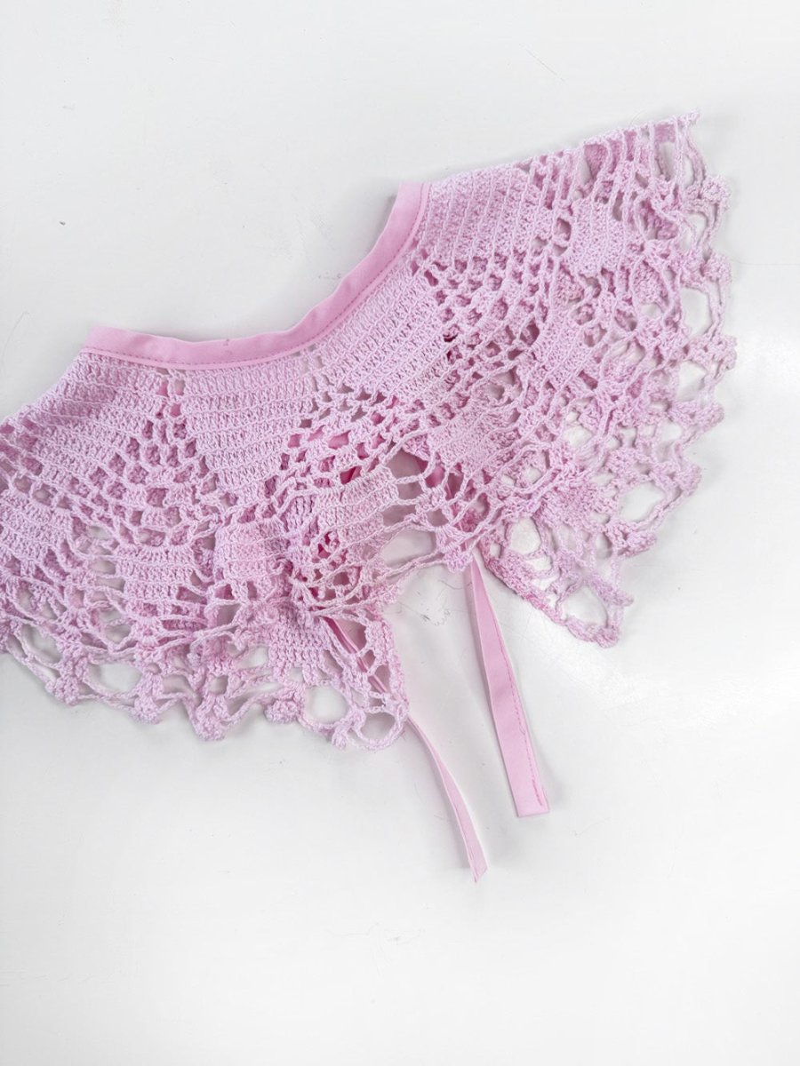 vintage handmade crochet knit collar | rework - good market thrift store