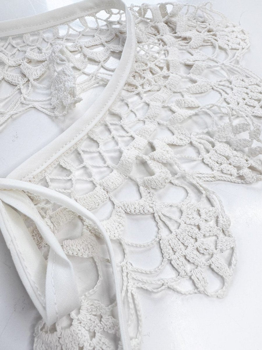 vintage handmade crochet knit collar | rework - good market thrift store