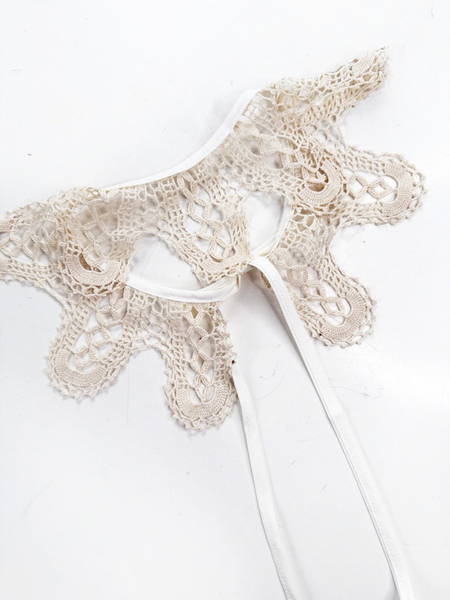 vintage handmade crochet knit collar | rework - good market thrift store