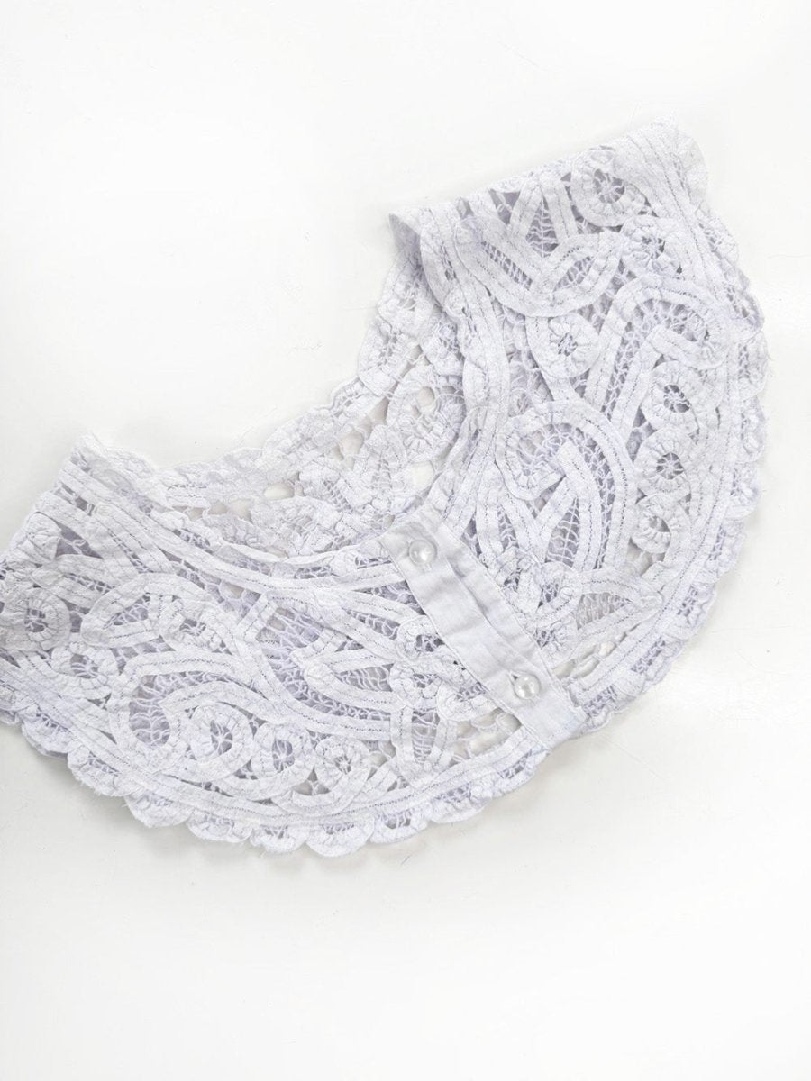 vintage handmade crochet lace collar | rework - good market thrift store