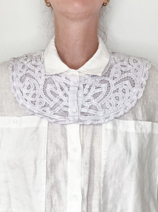 vintage handmade crochet lace collar | rework - good market thrift store