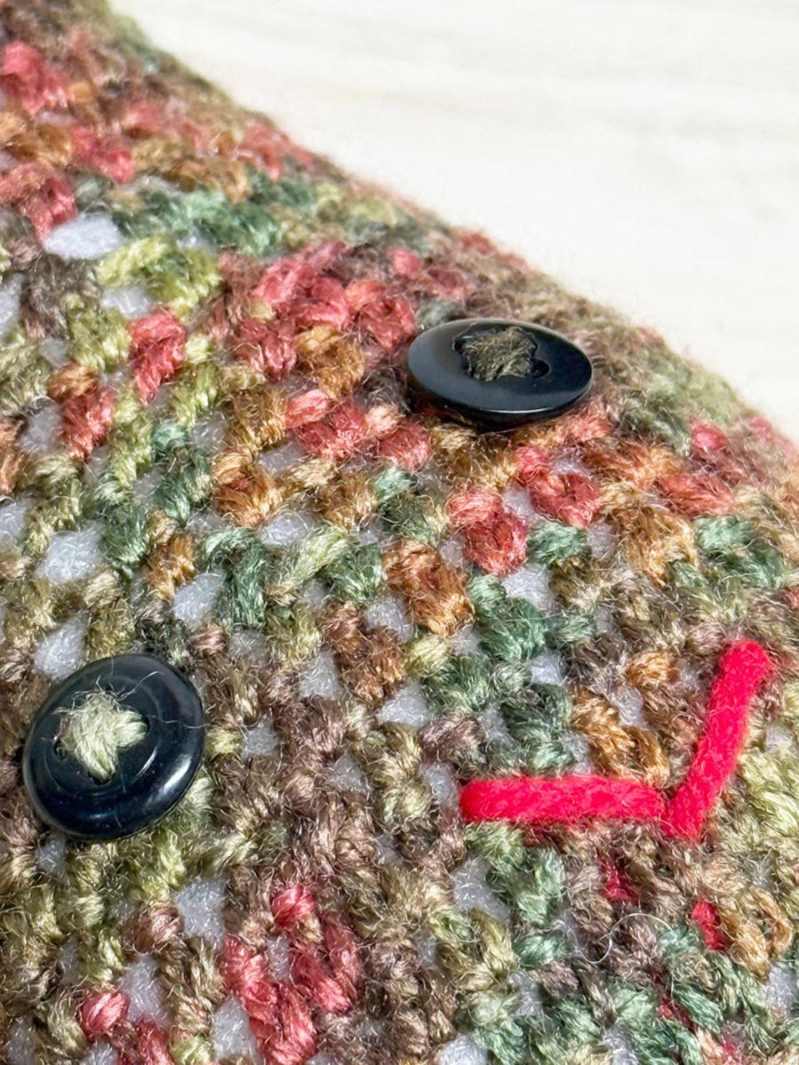 vintage handmade crochet mushroom plushie toy - good market thrift store