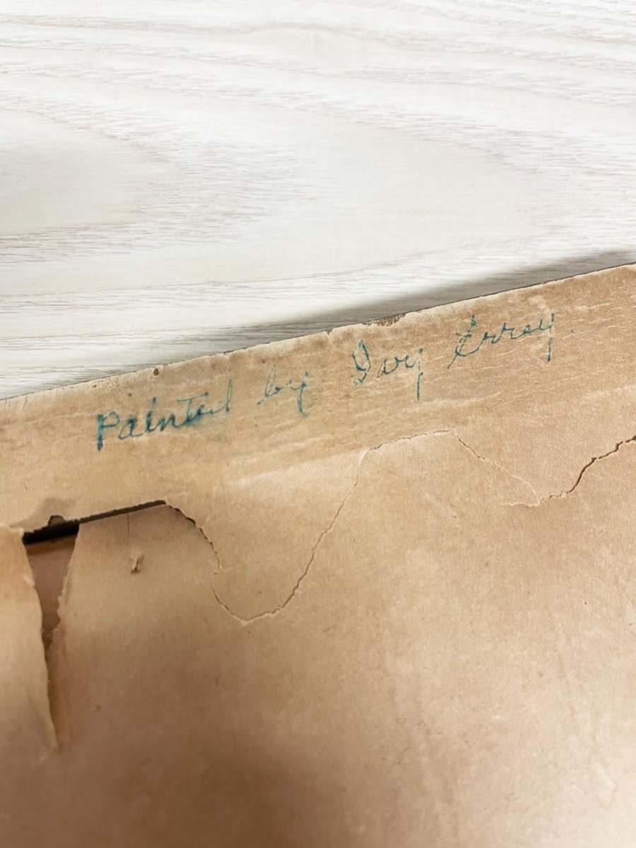 vintage handmade flower vase panting | ivy errey - good market thrift store