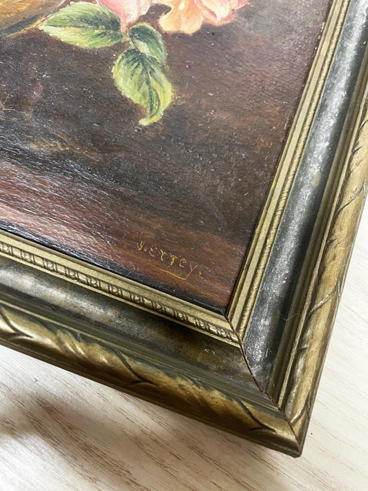 vintage handmade flower vase panting | ivy errey - good market thrift store