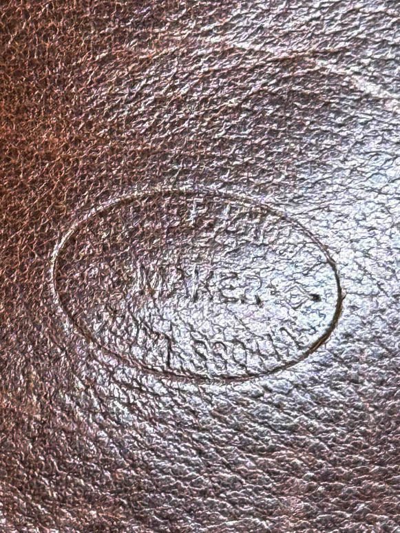 vintage handmade leather crossbody bag | james p brown nova scotia | made in Canada - good market thrift store