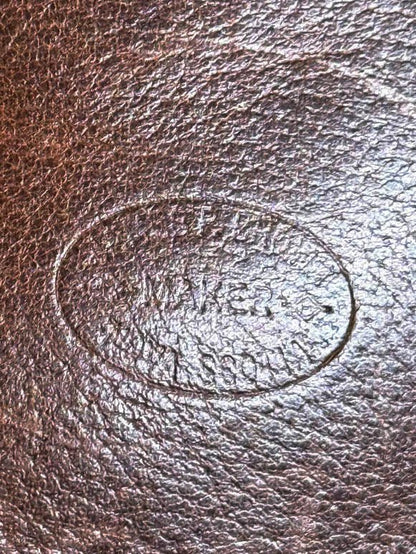 vintage handmade leather crossbody bag | james p brown nova scotia | made in Canada - good market thrift store