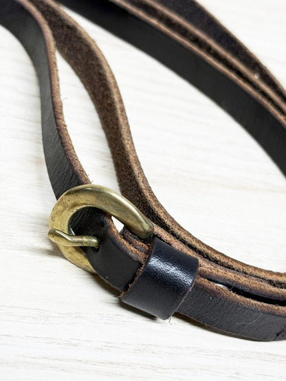 vintage handmade leather crossbody bag | james p brown nova scotia | made in Canada - good market thrift store