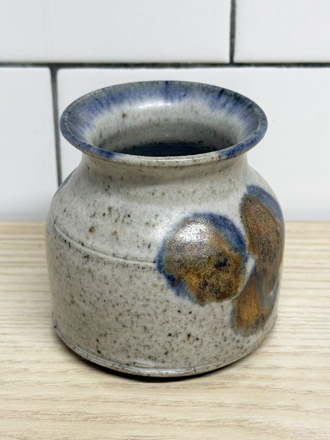 vintage handmade mini pottery jug - good market thrift store