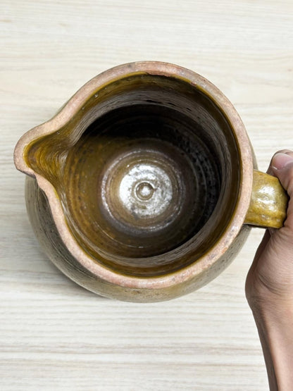 vintage handmade traditional terracotta water pitcher - good market thrift store