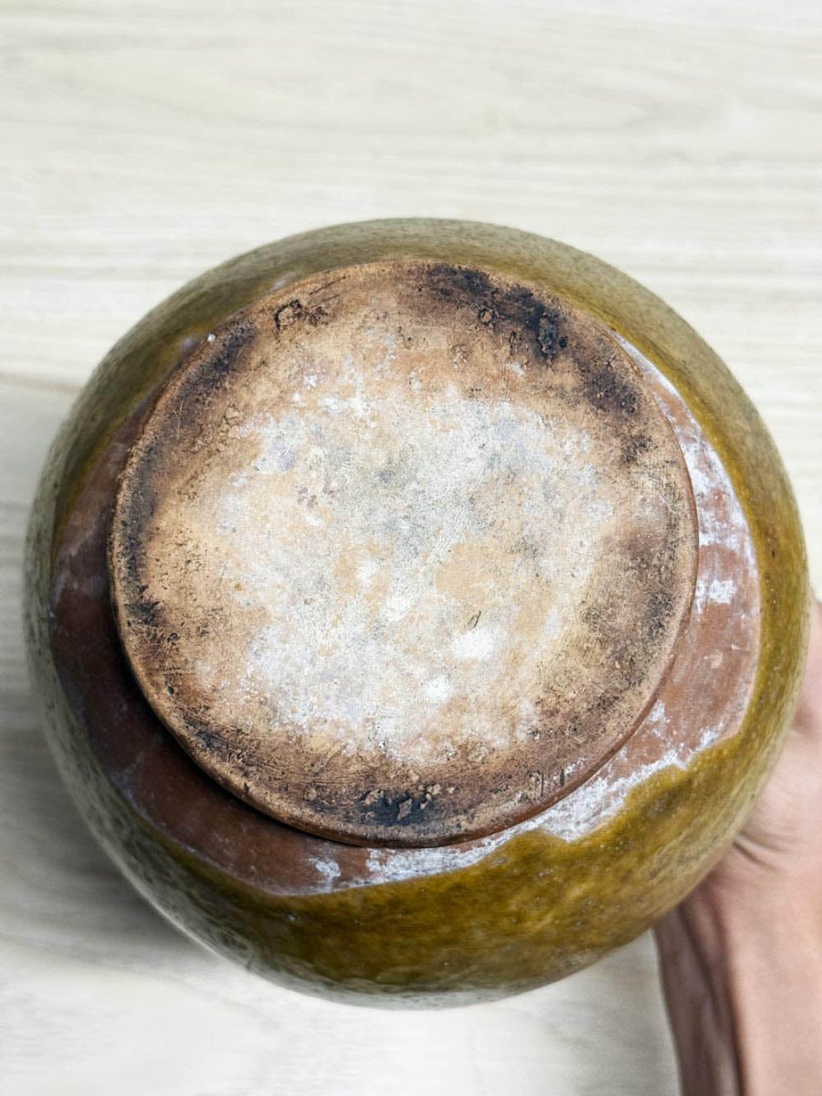 vintage handmade traditional terracotta water pitcher - good market thrift store