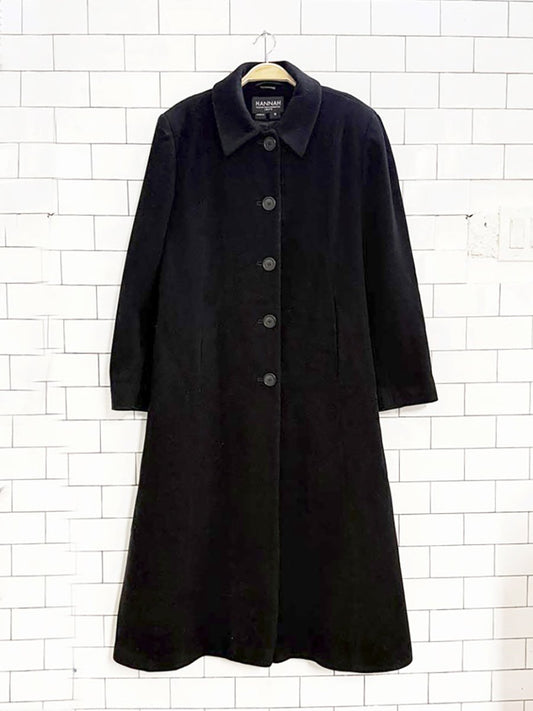 vintage hannah wool - blend long coat | exclusively made for laura - good market thrift store