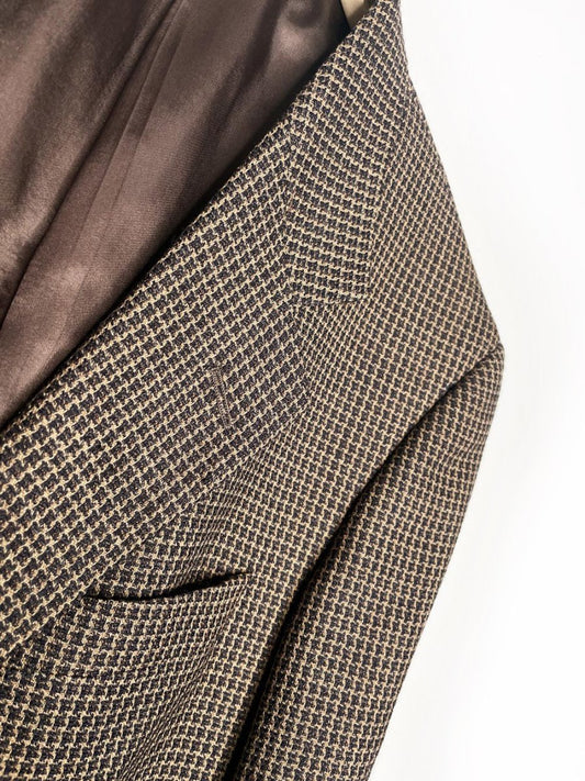 vintage hardy amies 100% wool houndstooth sport coat | union made - good market thrift store