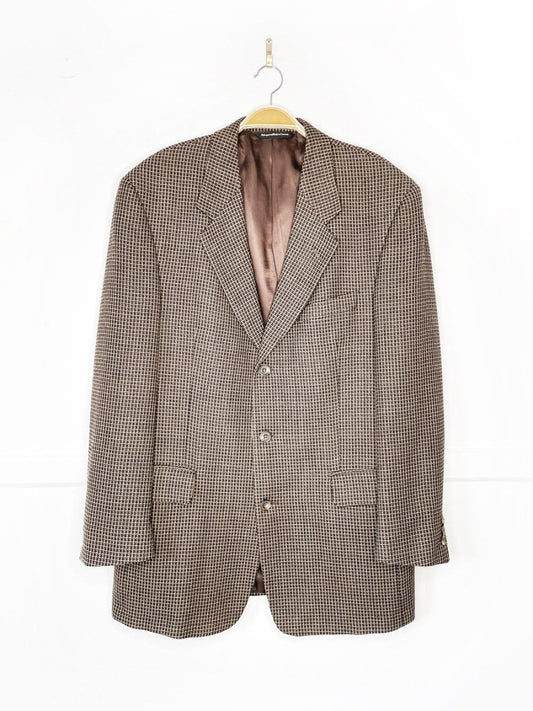 vintage hardy amies 100% wool houndstooth sport coat | union made - good market thrift store