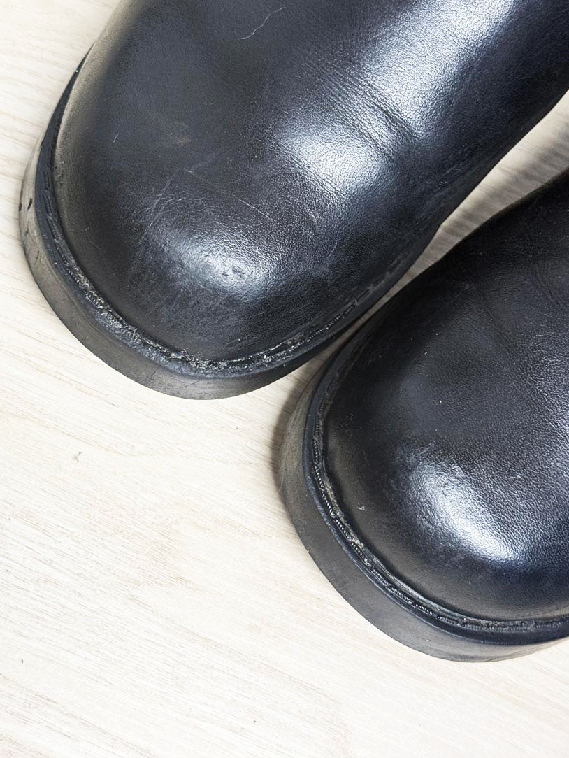 vintage harley davidson leather harness biker boots - good market thrift store