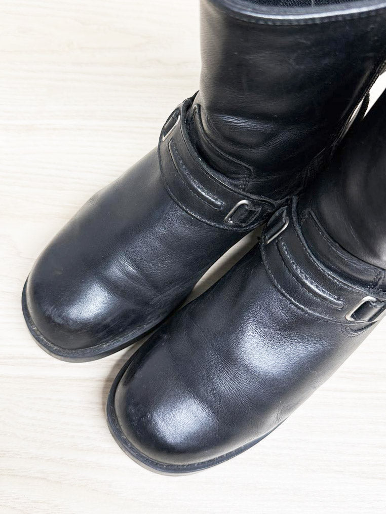 vintage harley davidson leather harness biker boots - good market thrift store