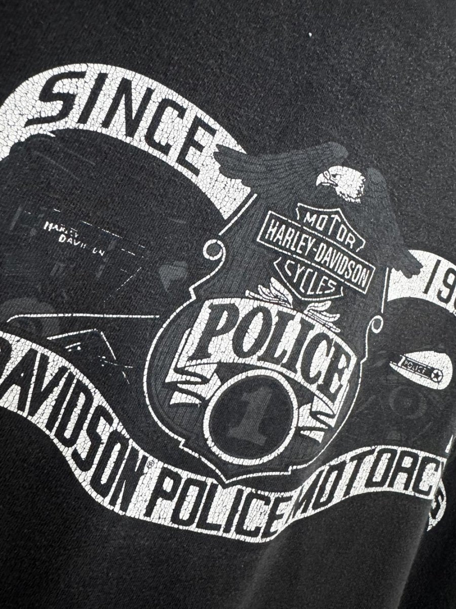 vintage harley davidson police graphic tee - good market thrift store