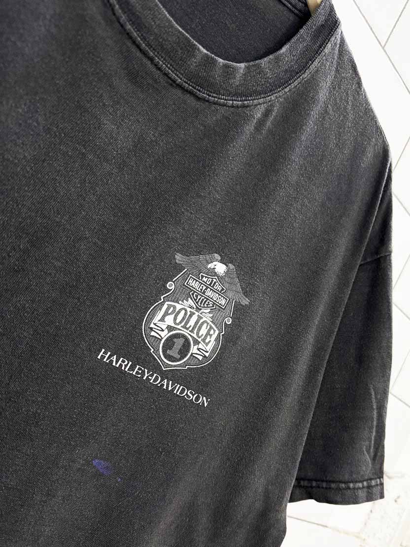 vintage harley davidson police graphic tee - good market thrift store