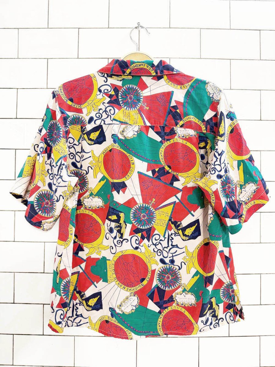 vintage hasting & smith 100% silk pleated shoulder blouse - good market thrift store