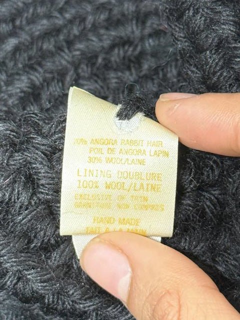 vintage heasly handmade angora - wool beaded beanie | made in Canada - good market thrift store