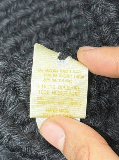 vintage heasly handmade angora - wool beaded beanie | made in Canada - good market thrift store