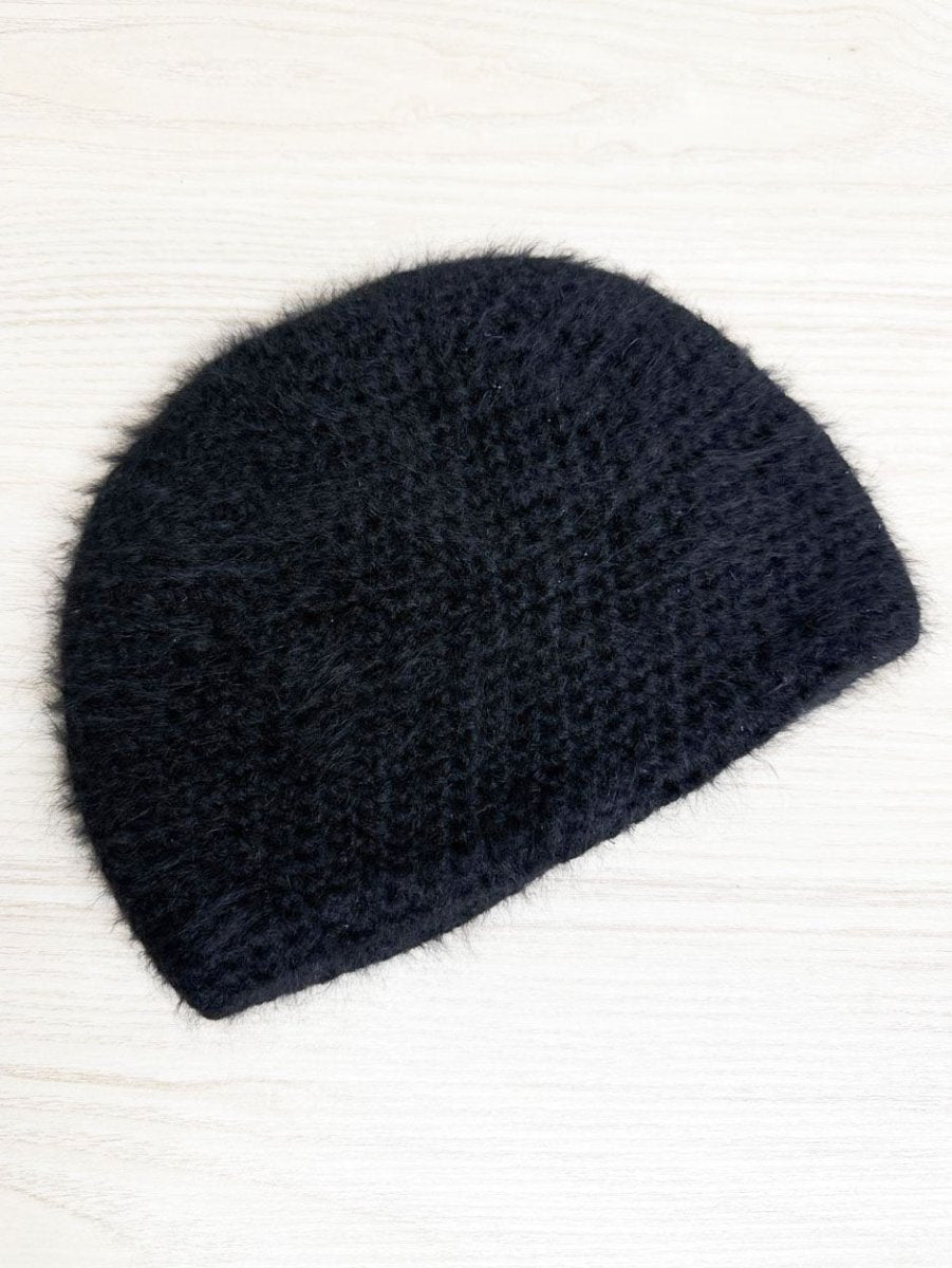 vintage heasly handmade angora - wool beaded beanie | made in Canada - good market thrift store
