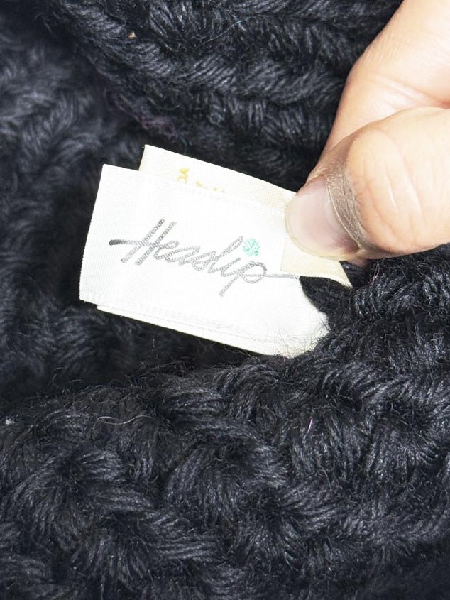 vintage heasly handmade angora - wool beaded beanie | made in Canada - good market thrift store