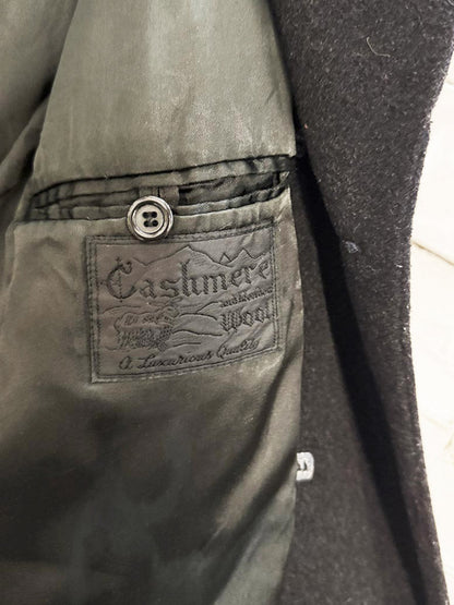 vintage hennes wool - cashmere double breasted long coat | Made in Romania - good market thrift store