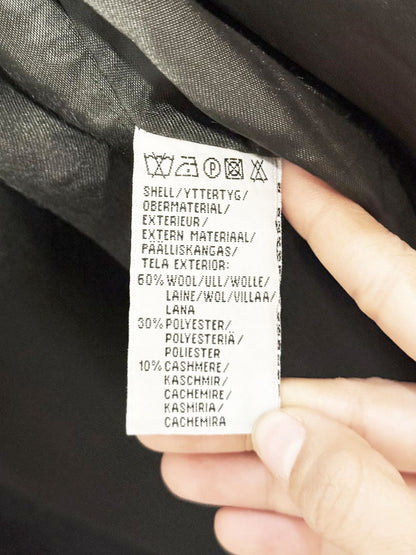 vintage hennes wool - cashmere double breasted long coat | Made in Romania - good market thrift store