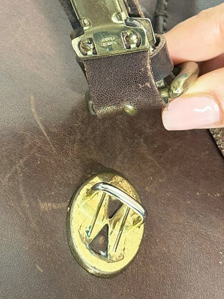 vintage henry & martin leather drawstring backpack | made in England - good market thrift store