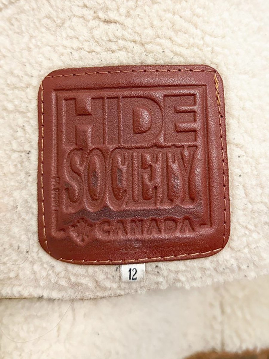 vintage hide society sheepskin double breasted jacket | made in Canada - good market thrift store