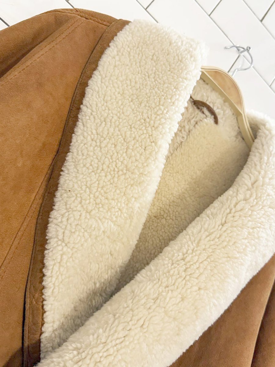 vintage hide society sheepskin double breasted jacket | made in Canada - good market thrift store