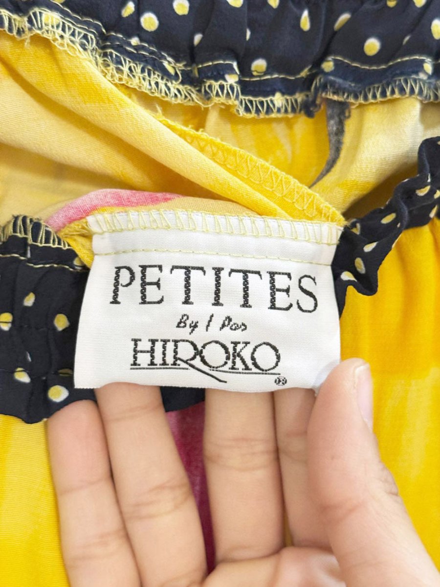 vintage hiroko floral polka dot trim casual shorts - good market thrift store