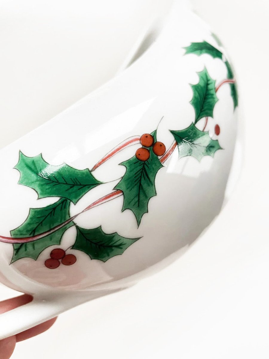 vintage holly berry festive gravy boat | made in Japan - good market thrift store