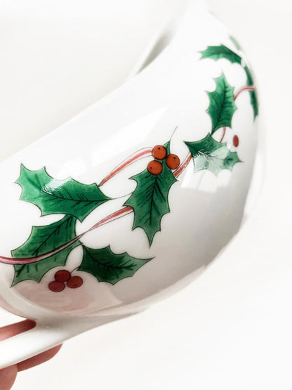 vintage holly berry festive gravy boat | made in Japan - good market thrift store