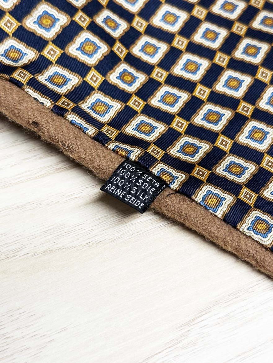 vintage holt renfrew 100% silk + wool mosaic scarf | made in Italy - good market thrift store