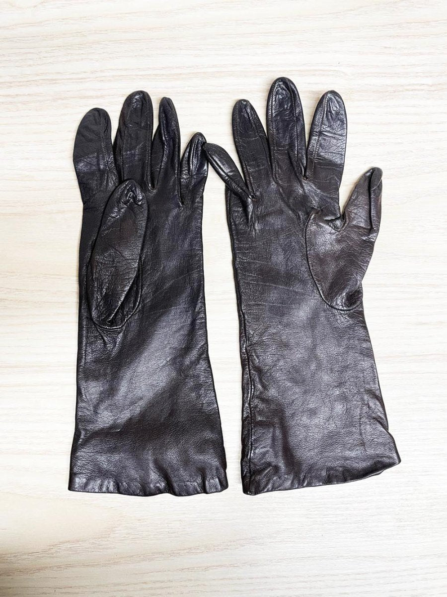 vintage holt renfrew butter leather gloves | silk lining - good market thrift store