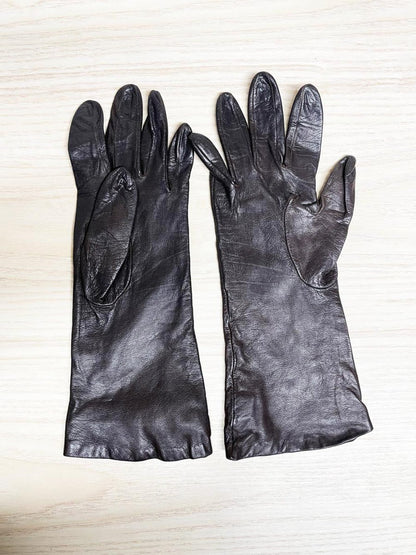 vintage holt renfrew butter leather gloves | silk lining - good market thrift store