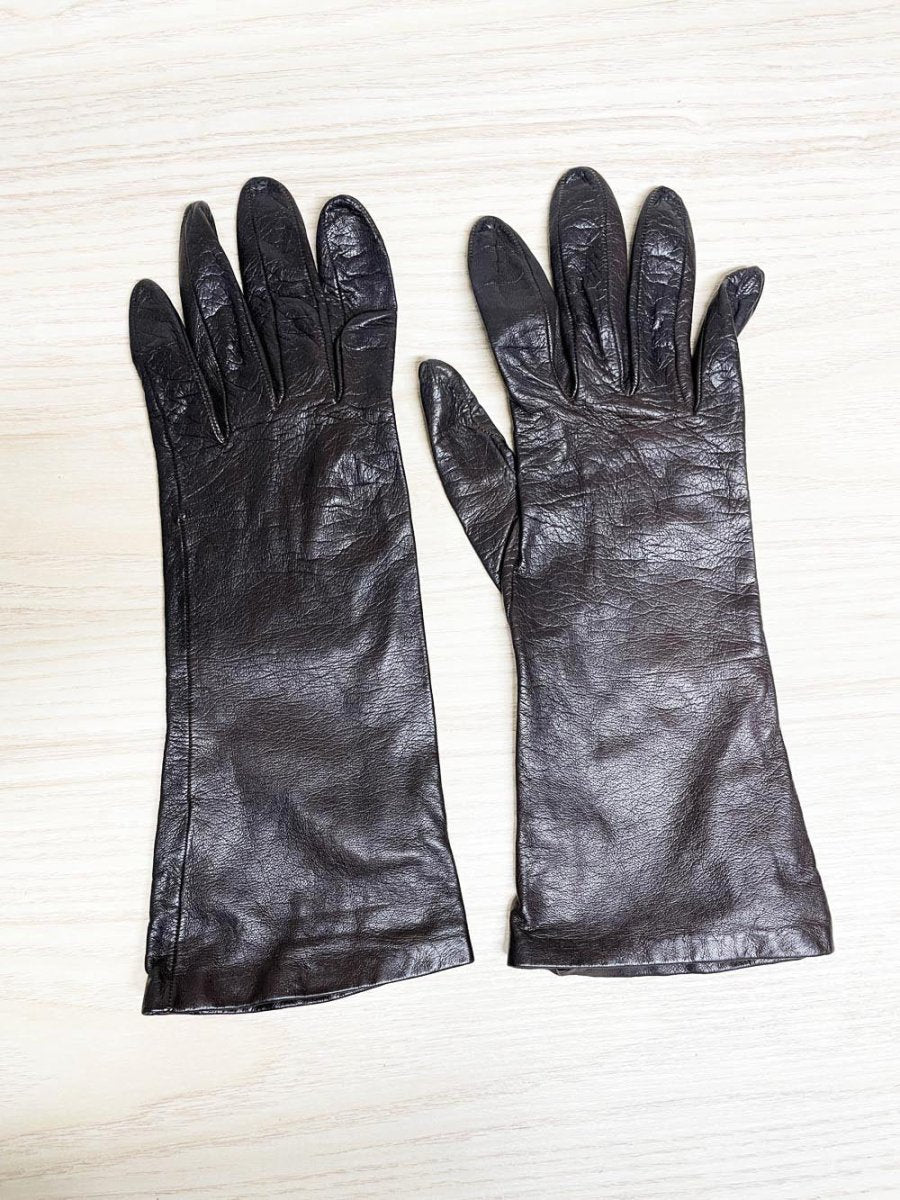 vintage holt renfrew butter leather gloves | silk lining - good market thrift store