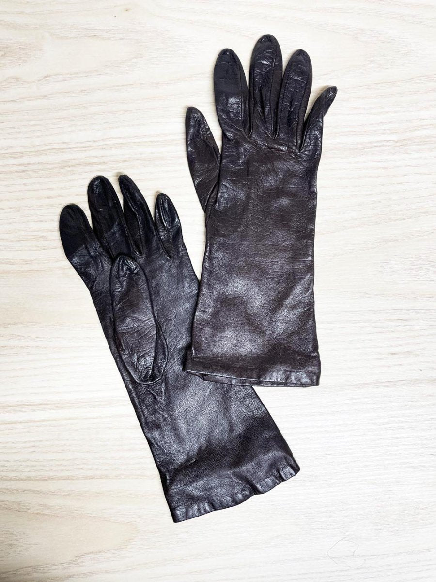 vintage holt renfrew butter leather gloves | silk lining - good market thrift store